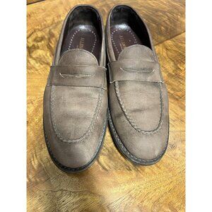 Allen Edmonds Men's 10.5 D Brown Suede Penny Loafers Designer Shoes Old Money